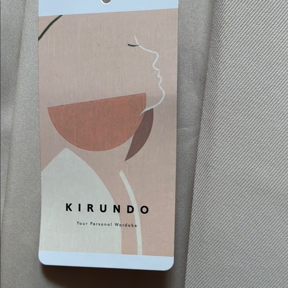 NWT Kirundo Women's Oversized Open Front Tan Blazer Medium - Picture 4 of 6